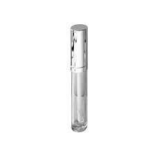 Empty round clear plastic lip gloss tube with tube customized lipstick brush tubes container